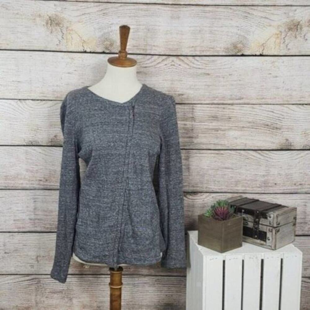 Eileen Fisher Heather Gray‎ Zip Moto Jacket XS